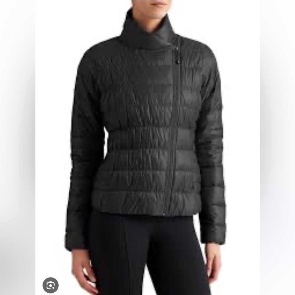Athleta Downalicious Down Puffer Jacket Black Siz… - image 1